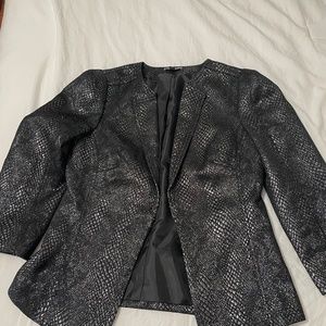 Black with silver snakeskin Express blazer